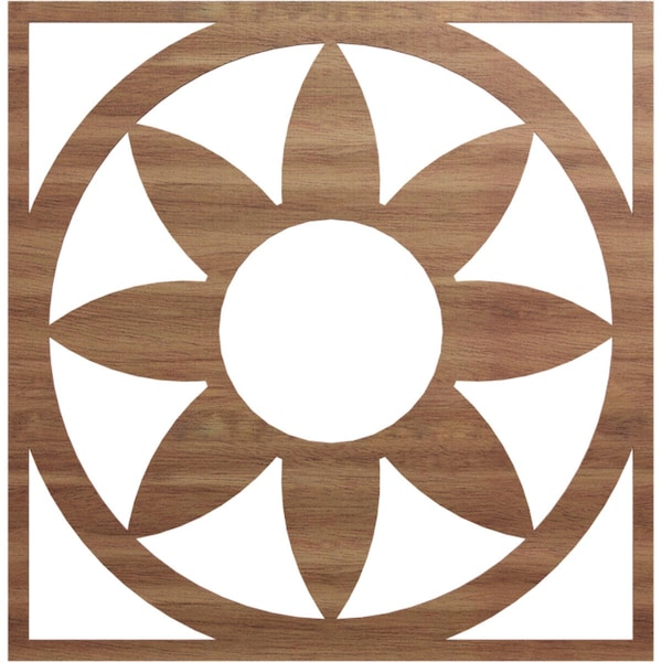 Ekena Millwork Blume Wood Fretwork Pierced Ceiling Medallion, Walnut, 36"OD x 12 1/2"ID x 1/4"T CMWP36X36X0250BLWA - main